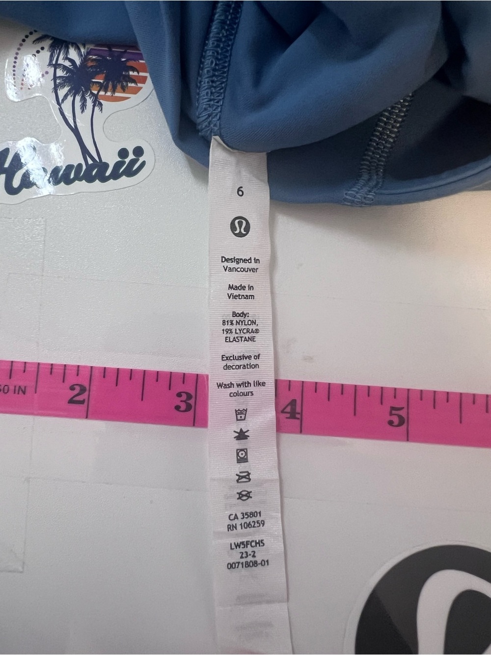 #611 Lululemon Align High-Rise Mini Flared Pant 28” Utility Blue Size 6 - Picture 3 of 5